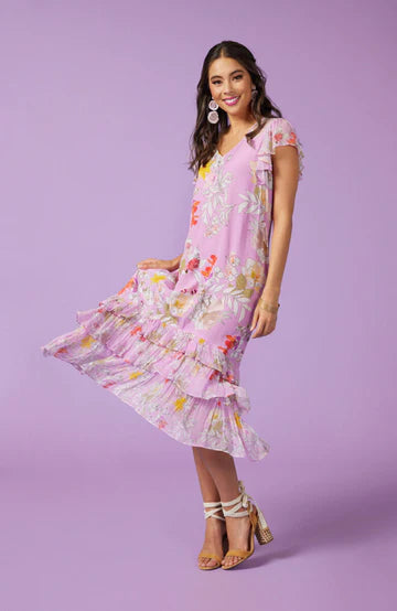 Loobie's Story St Lucia Dress Lilac Multi (10) RRP:$429