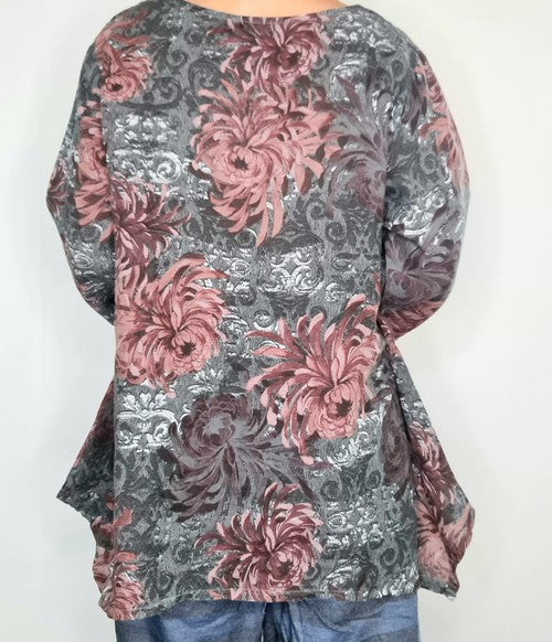 Helga May Linen Blossom Tunic (O/S) 2 COLOURS