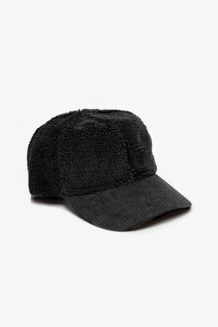 Sherpa and Cord Cap (One Size) 3 colours