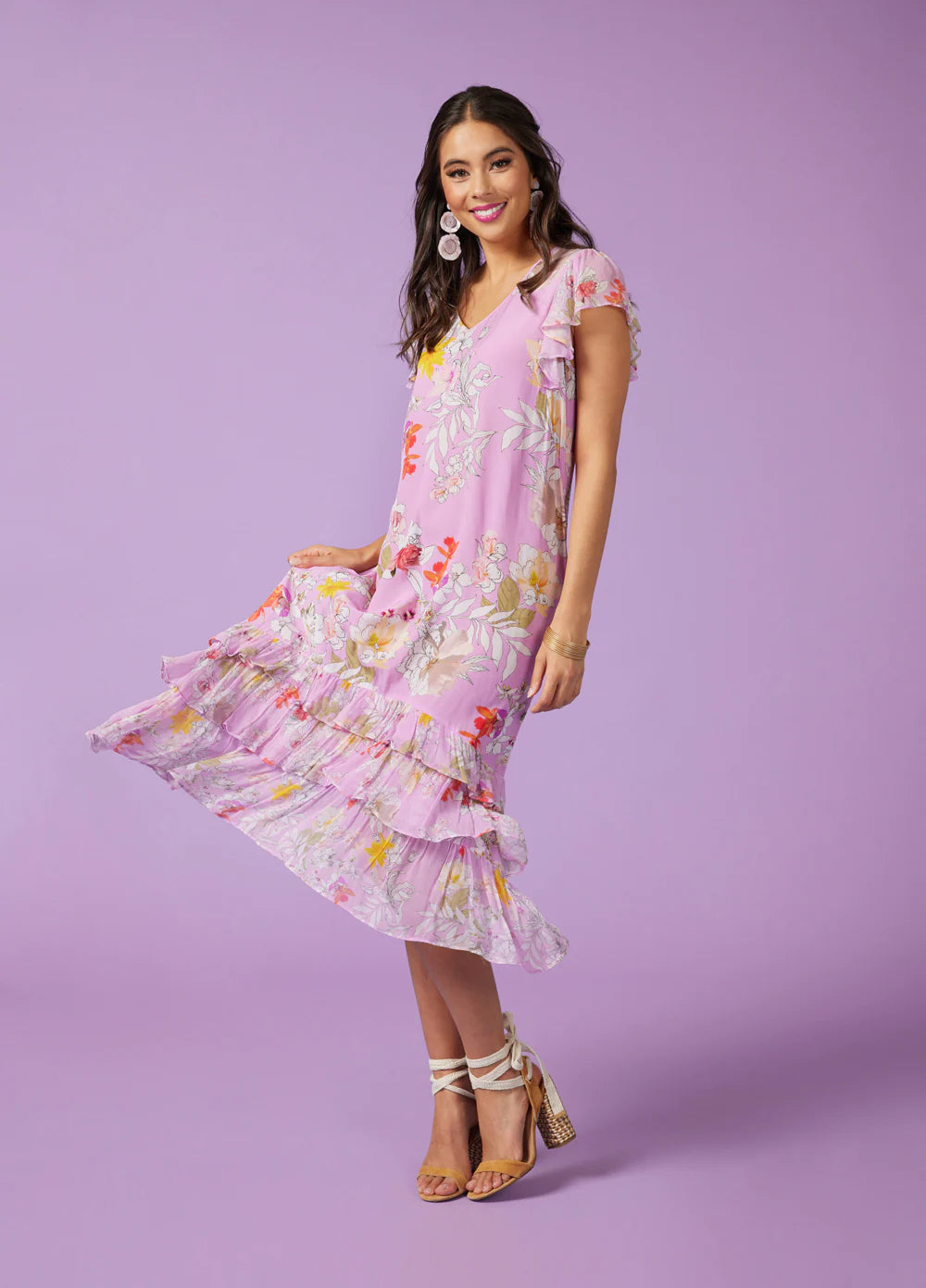 Loobie's Story St Lucia Dress Lilac Multi (10) RRP:$429