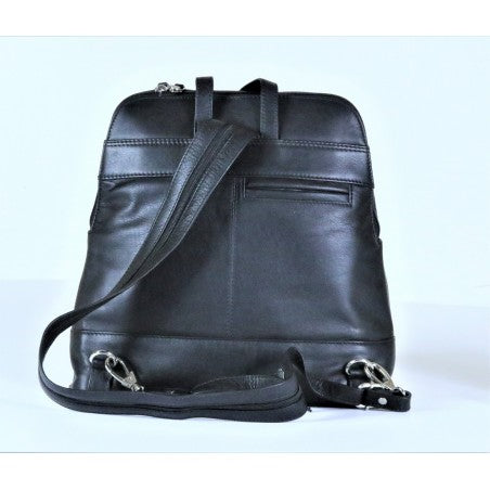 Baron Leather Backpack Black