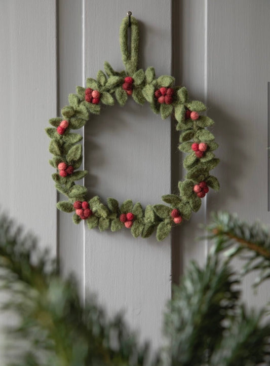 Wreath with Red Berries