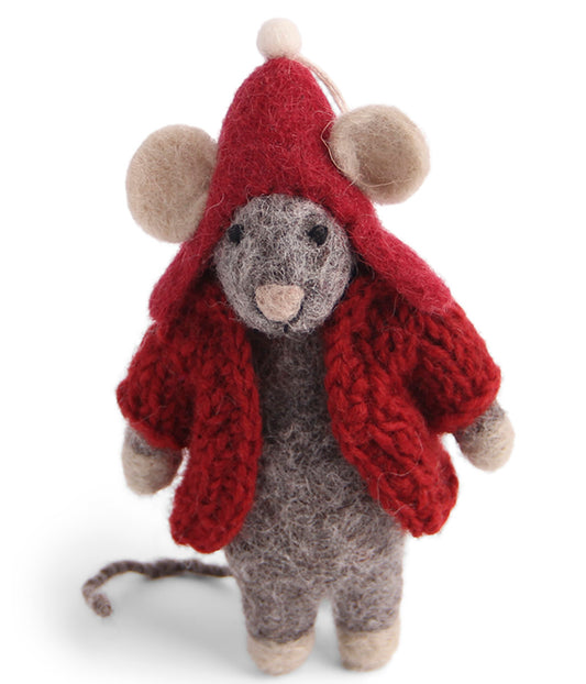Grey Mouse with Red Jacket
