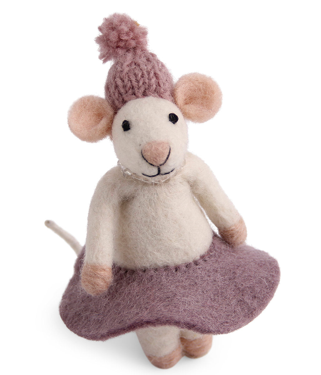 White Mouse with Purple Skirt