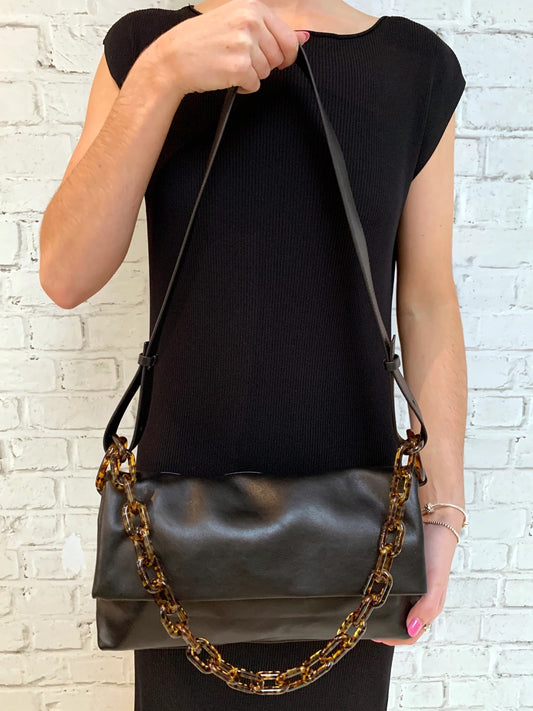 Minx Leather Tortes Bag Black RRP:$229